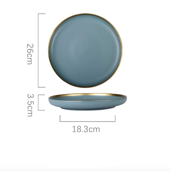 Dinner Plate Set Ceramic Kitchen Plate Tableware Set Food Dishes Rice Salad Noodles Bowl Soup Kitchen Spoon Cook Tool: 008