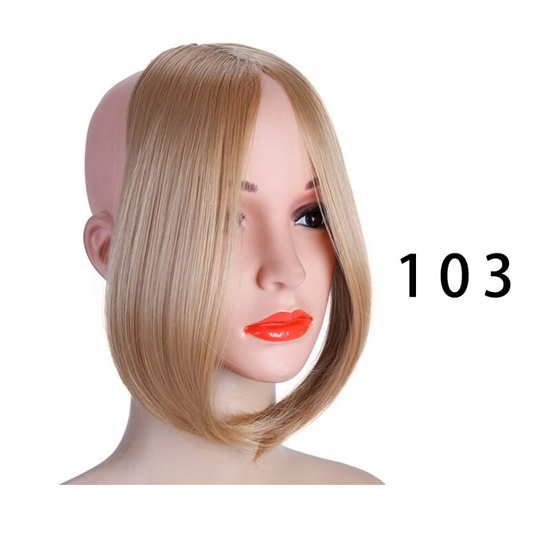 TALANG Long Bangs Clip In on Front Hair Bang Side Fringe Hair Extension Natural Synthetic Bangs Hair Accessories for Women: L6-28