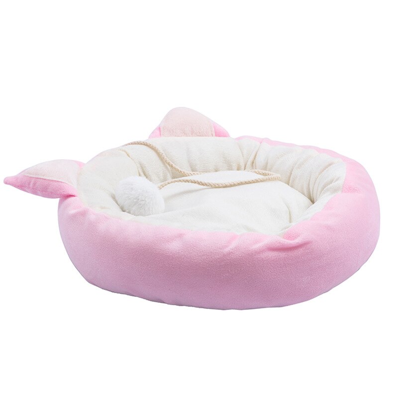 Lit rond et doux pour animaux de compagnie, niche d'hiver pour chiens et chatons, panier de couchage pour chatons et chatons, coussin de canapé confortable