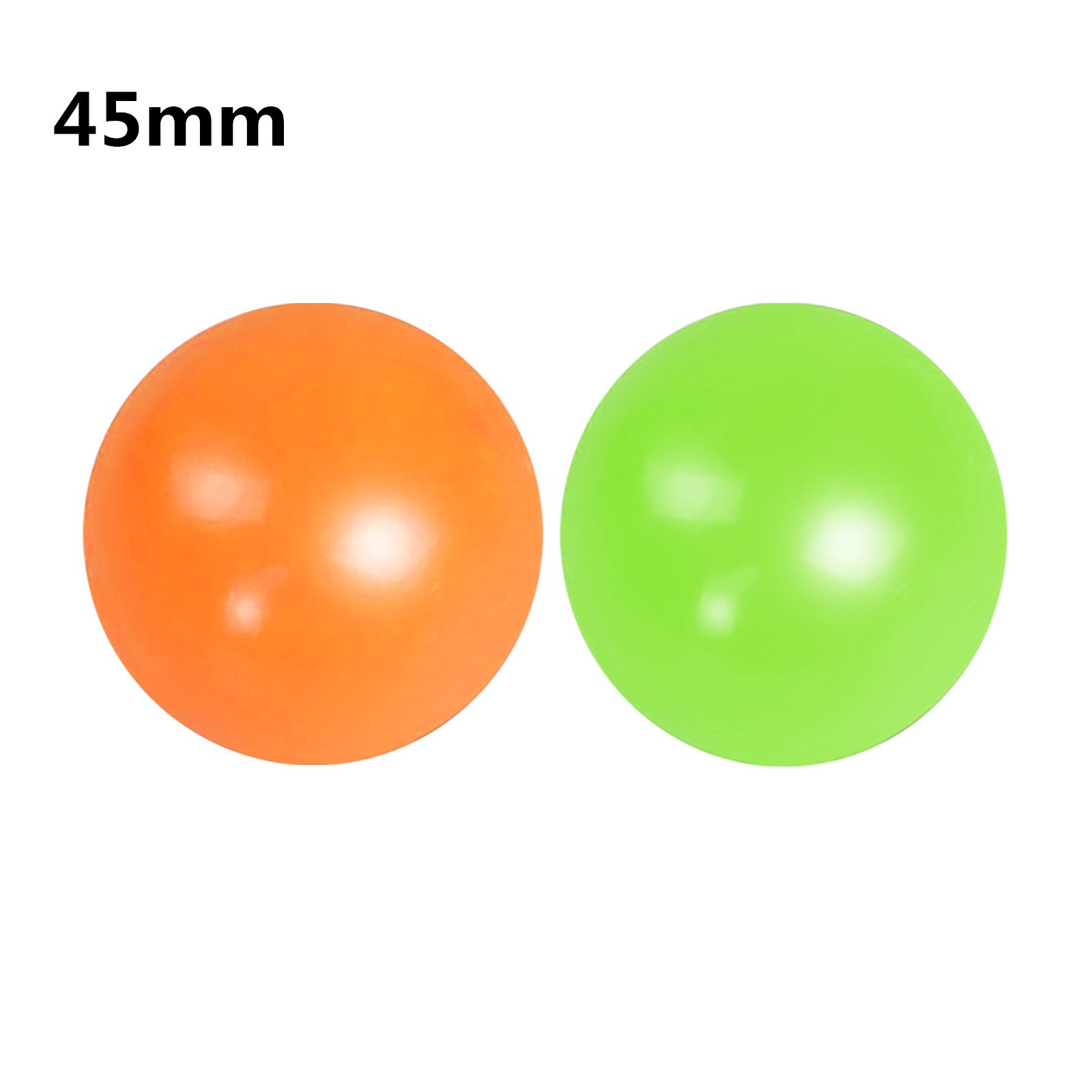 4pc Stick Wall Ball Fluorescent Squash Xmas Sticky Target Ball Decompression Throw Fidget Toy Kids Novelty Stress Relief: M 2pcs 45mm