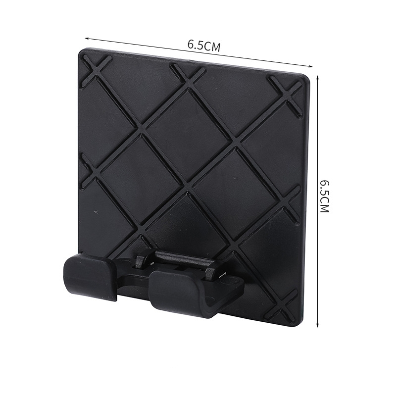 Multi-purpose Hooks Strong Adhesive Power Plug Socket Hanger Holder Wall Hanging Hook Folding Kitchen Bathroom Storage Hook Rack: black