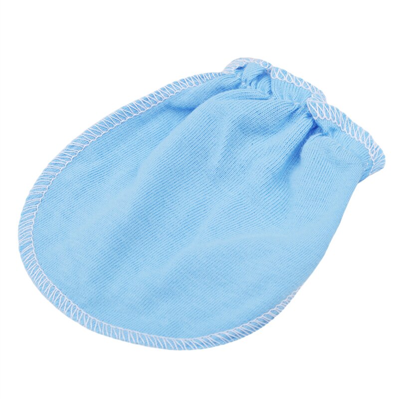 3 pçs/set Luvas Luvas Bebê Super Macio Newborn Boy Girl Segurança Raspe Mittens Tamanho 0-6 Meses Do Bebê Acessórios: Light blue