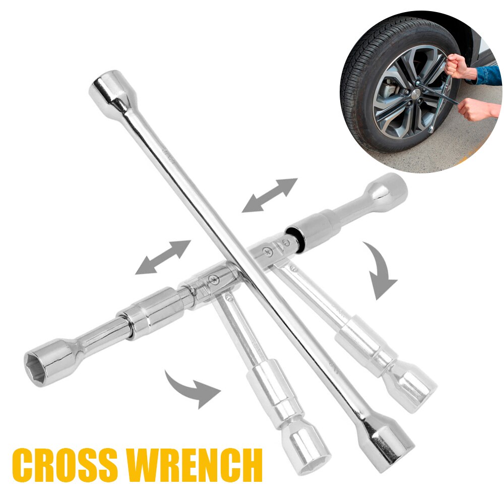 Universele 4 Manier Auto Band Vouwen Cross Wrench Auto Reparatie Mouw Band Verwijderen En Montage Spanner Hardware Gereedschap