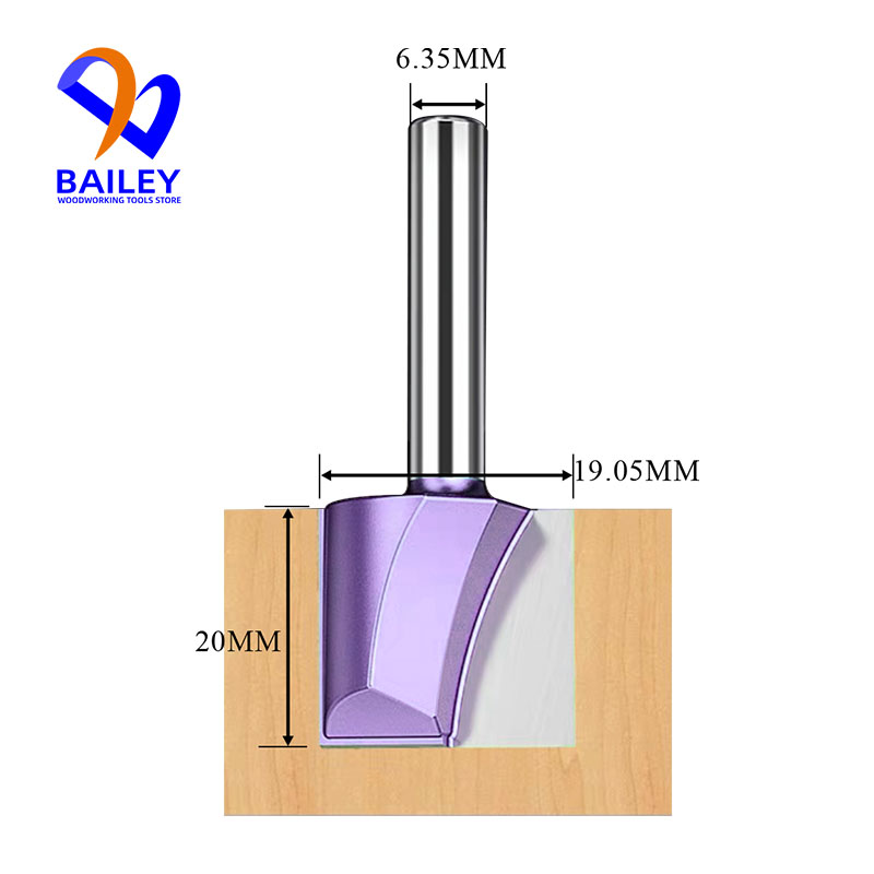 BAILEY 1PC Reinigung Boden Router bisschen Gravur Holzbearbeitung Werkzeug Ende Fräser CNC für Holz Verarbeitung Maschine: Weiß