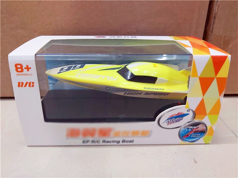 Mini Radio-Controlled Fish Speedboat Waterproof RC Ship Remote Control Submarines Kid's Scientific Experiment Funny Toy: 3312M-yellow