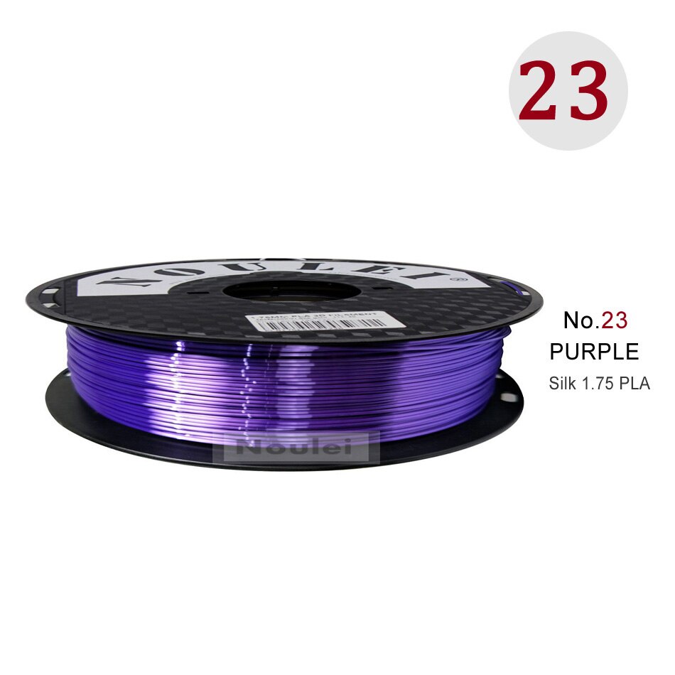 Noulei 3D Print Gloeidraad 1.75 Mm Pla Zijdeachtige Goud 0.5Kg Zijde Als Voelen Rijke Glans Koper Gouden Zilver 500G Printer Materialen: Purple