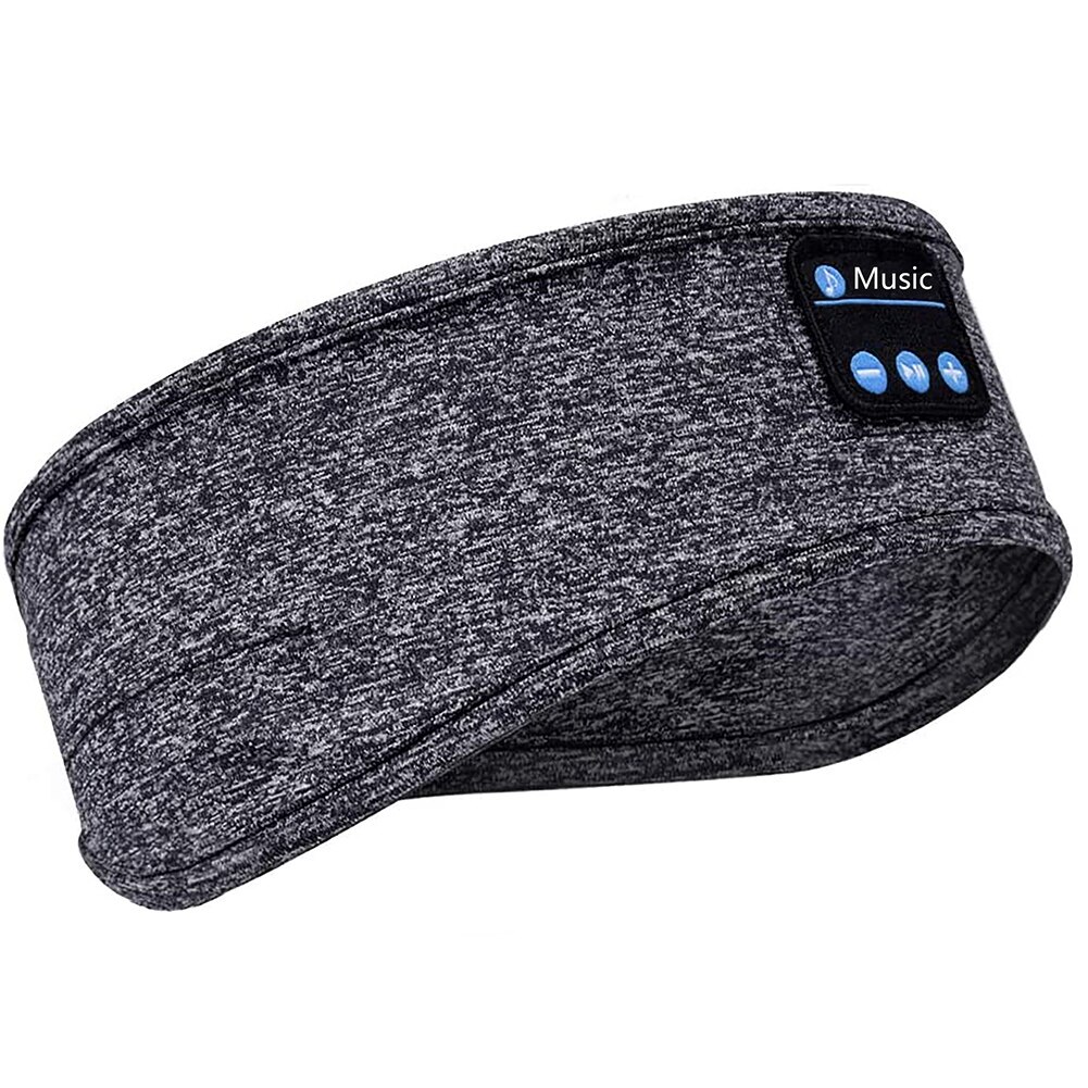 Bluetooth Headband Bluetooth Music Call Sports Headband Running Yoga Music Headscarf FOU99: Gray