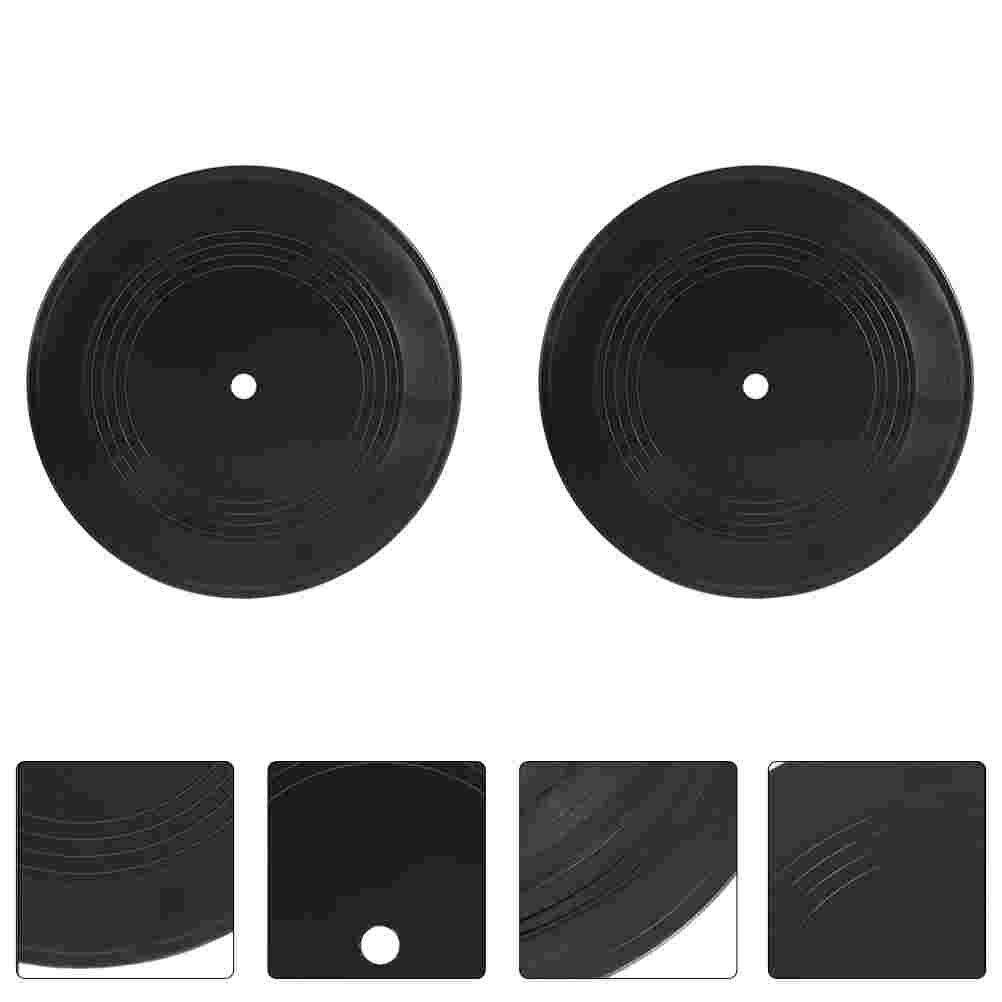 6pcs Retro Vinyl Records Wall Decorative Records Wall Adornments: 29X29X0.1CM