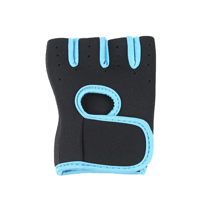 1 Pair Men Women Fitness Gloves Anti-slip Sports Training Half-Finger Horizontal Bar Cycling Weightlifting Body Building Gloves: Blue / XL