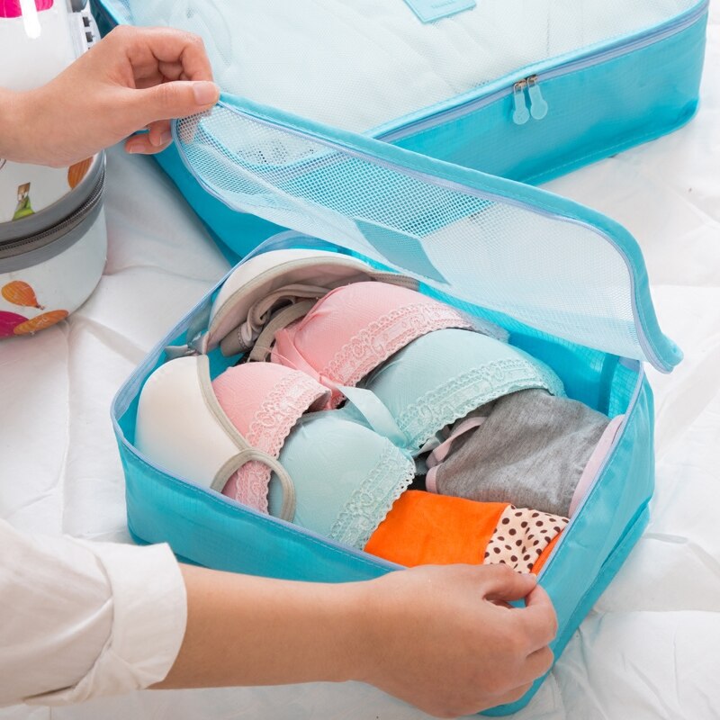 6pcs cloth organizer bag set waterproof laundry storage bags underwear shoes organizer bag