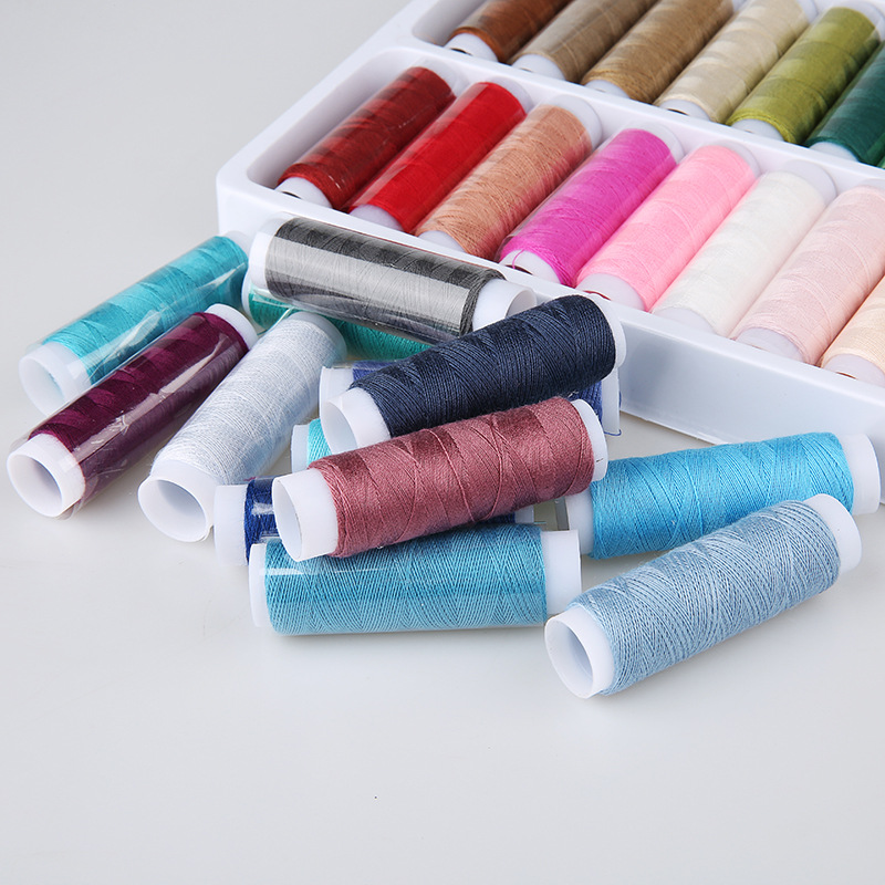 39PcsHigh-Streng Polyester Mixed Colors Yarn Sewing Thread Roll Machine Hand Embroidery 160 Yard Each Spool For Home Sewing Ki