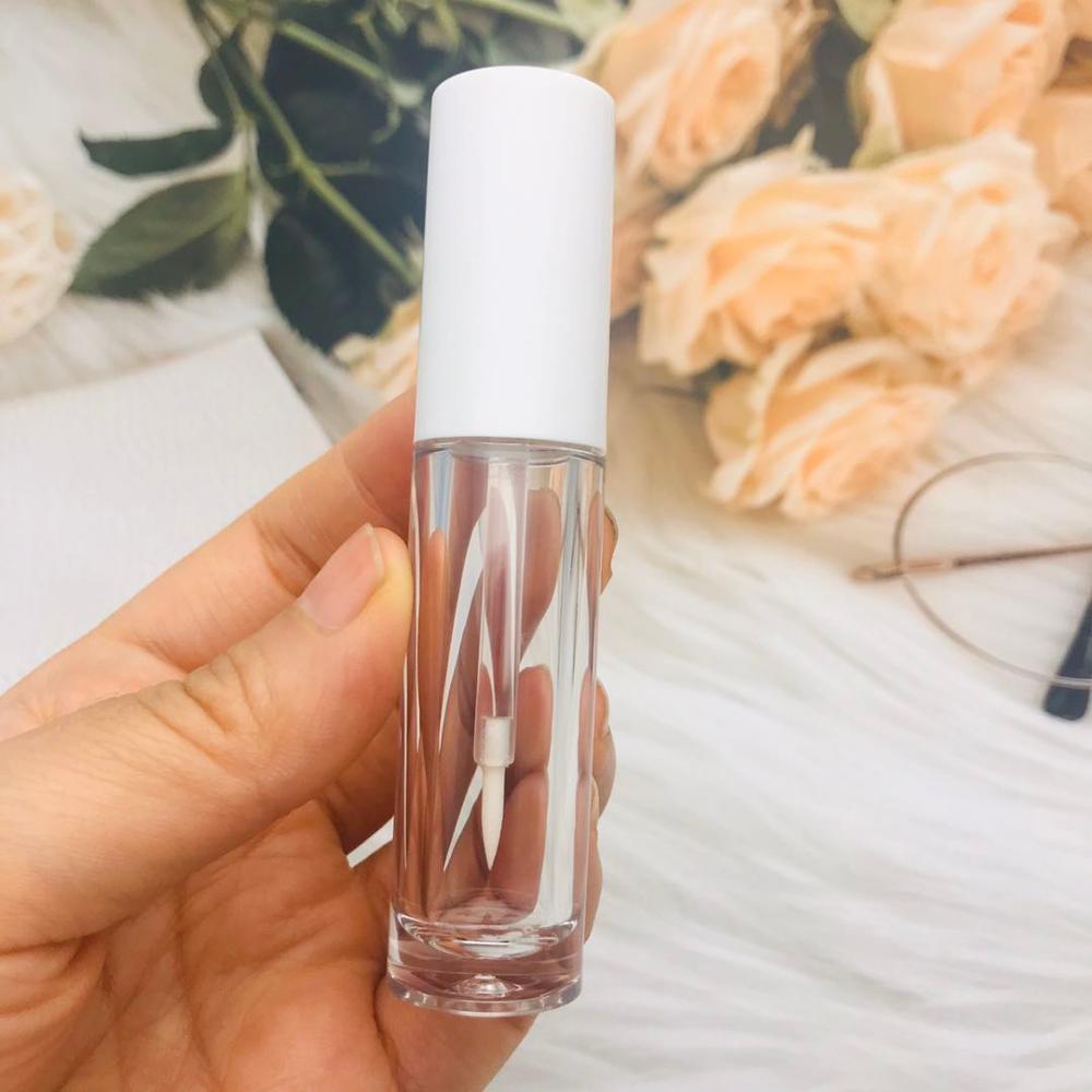 10/50/100 stk 5ml tomme lipgloss tubebeholder gennemsigtige læbepomade tuber genopfyldelige kosmetikflasker