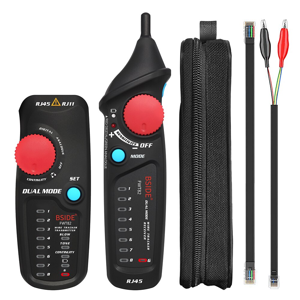 Collation Anti-interference Dual Mode Lan Network Cable Tester Finder Wire Tracker Telephone Line Toner With Flashlight TV