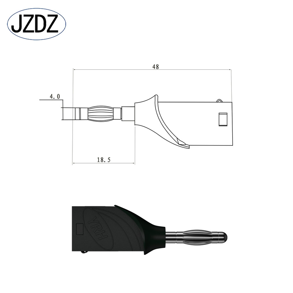 JZDZ10PCS 4Mm Stapelbare Banaanstekker Koper Vernikkeld Solderen Elektrische Connector Diy Gereedschap J.10033
