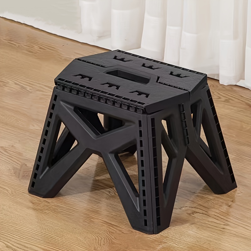 Kleiner Hocker für den Außenbereich, tragbarer Klapphocker, hohe Tragfähigkeit, langlebig, kleiner Stuhl, Angelhocker, Strandhocker, Campinghocker