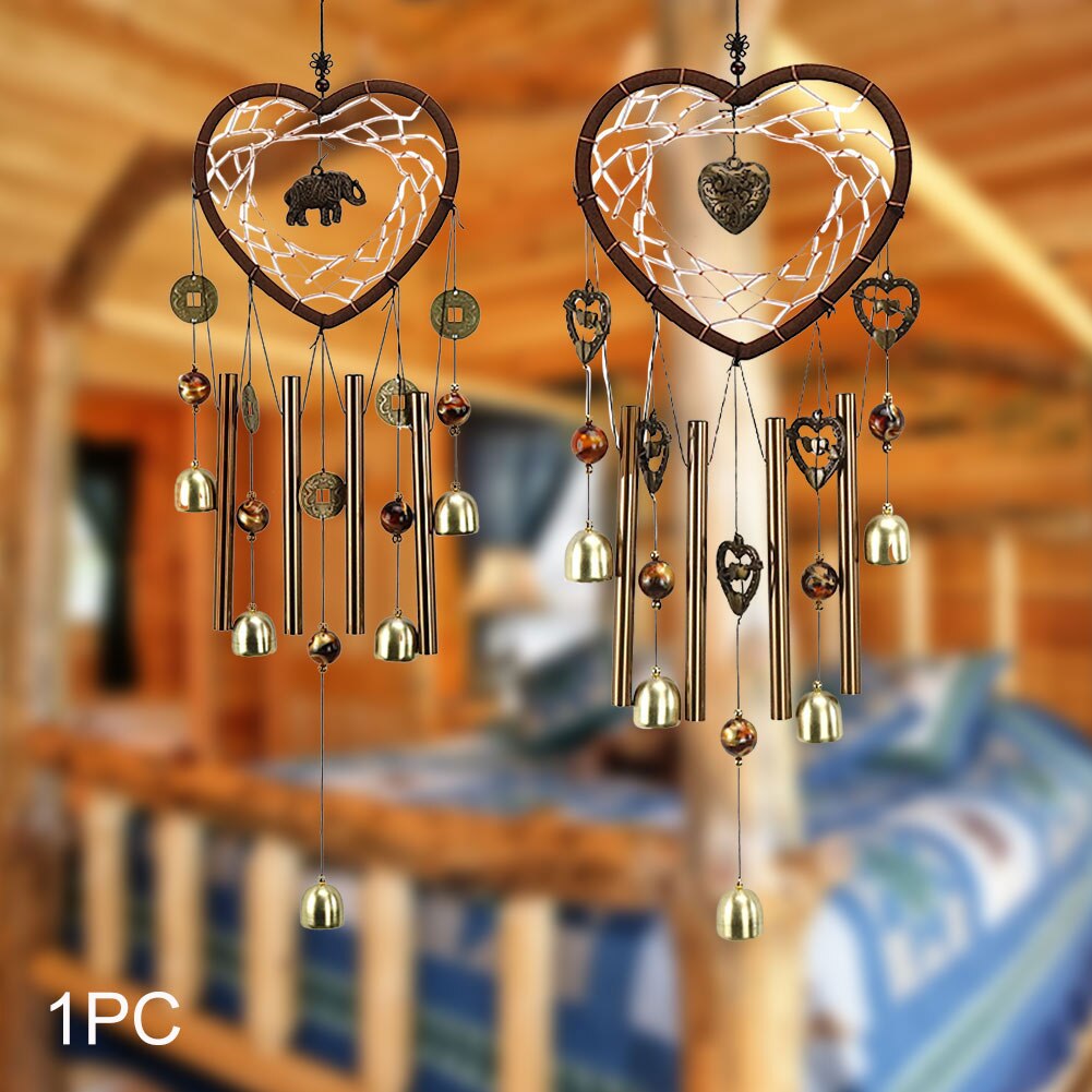 Colgante de pared con atrapasueños para exteriores, puerta, jardín, dormitorio, ventana, balcón, tono profundo, patio