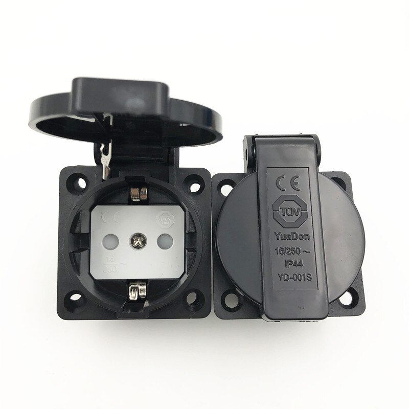 16A 250V Blauw Generator Bedieningspaneel Duitsland Waterdichte Socket Europese Stof Socket Voor Thuis Desktop Connector Plug