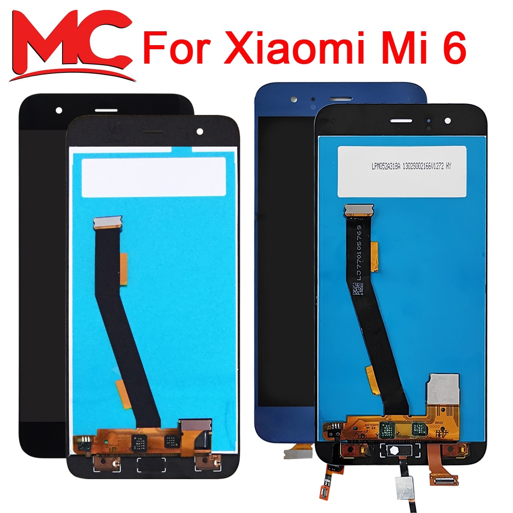 Voor Xiaomi Mi6 Lcd-scherm + Touch Screen Digitizer Vergadering Voor 5.15 "Xiaomi Mi6 Lcd Vervanging Xiaomi 6 Lcd met Vingerafdruk