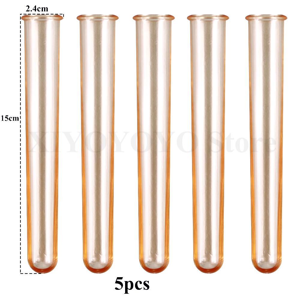 5 stücke Blumen Reagenzglas Vase Acryl Glas DIY Wohnkultur Gips Harz Klar Anzeige-ständer Anlage Inkubator Für Hydrokultur herstellung: violett