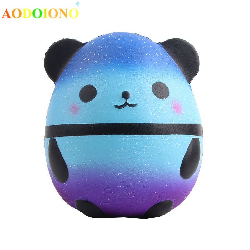 15cm Soft Cute Kawaii Galaxy White Panda Toy Slow Rising Squishy for Children Adult Relieves Stress Anxiety Home Squishies Decor: Light Grey