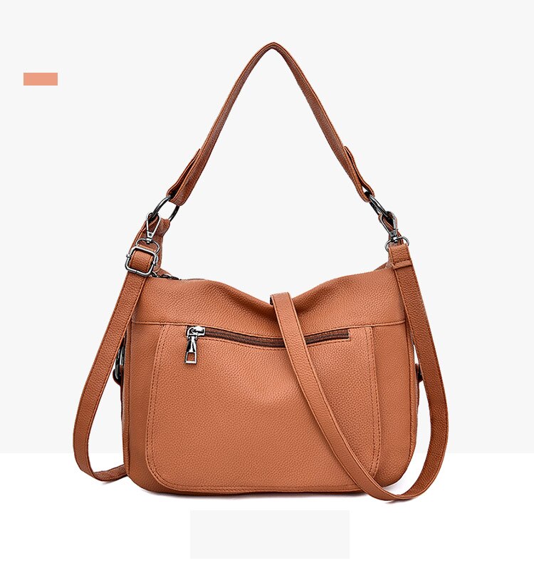 PU Leather Women Shoulder Bag Classic Soft Crossbody bag Ladies Messenger Bag Solid Color Large Capacity: Yellow