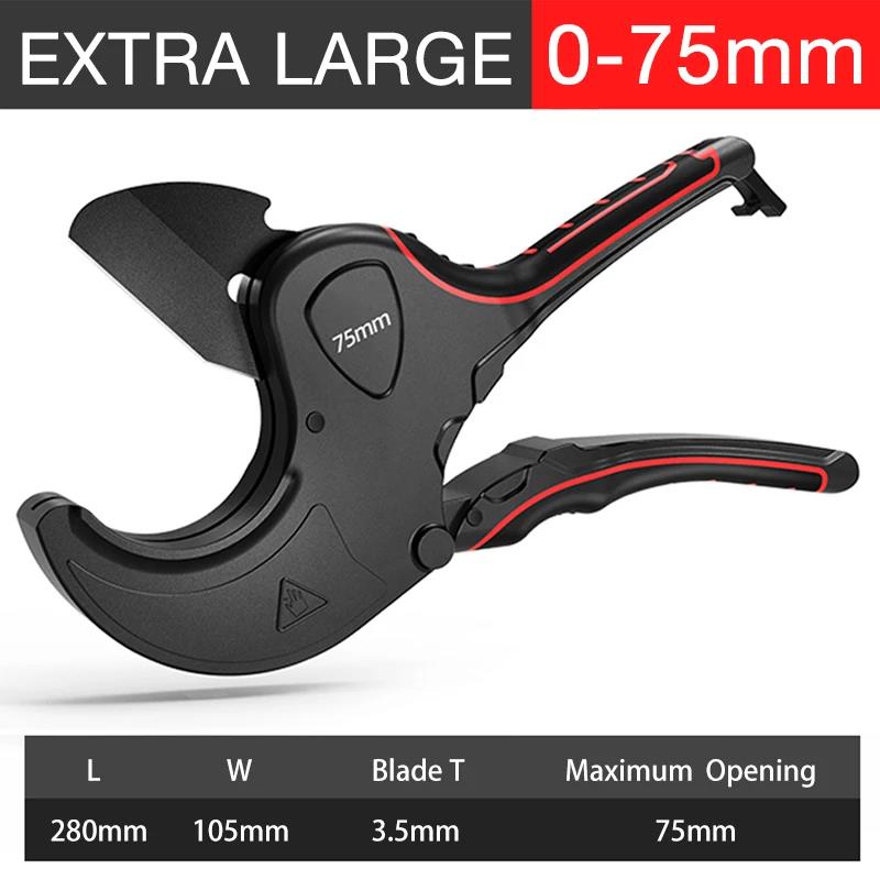 36-75Mm Plastic Pijp Tang Cutter Buis Tang Schaar Cutter Duct Slang Pvc/Pu/Pp/pe Sanitair Pijp Handleiding Handgereedschap Voor Loodgieter: Upgrade 0-75MM