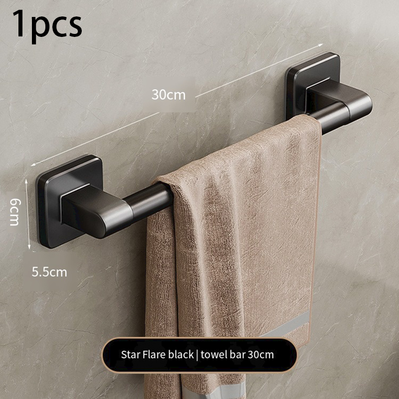 Towel Rack Bathroom Shelf No Punching Required Bathroom Accessories Organizer Items Organizers Shelves Wall Hardwar Fixture: Burgundy