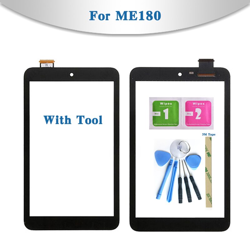 8.0 "för asus memo pad 8 me180 me180a k00l tablett pekskärm digitizer sensor främre yttre glaslinspanelen