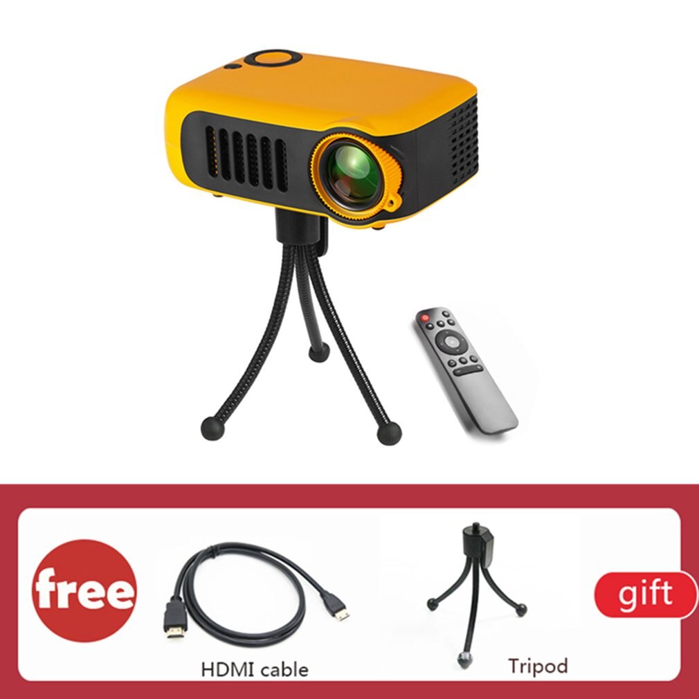 A2000 Tragbare Mini LED Projektor mit USB VGA HDMI AV Multimedia für Party Home Entertainment mit Fernbedienung