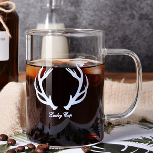 450ml Glass Coffee Milk Mug Good Morning Breakfast Cup Cocktail Mugs For: Style D