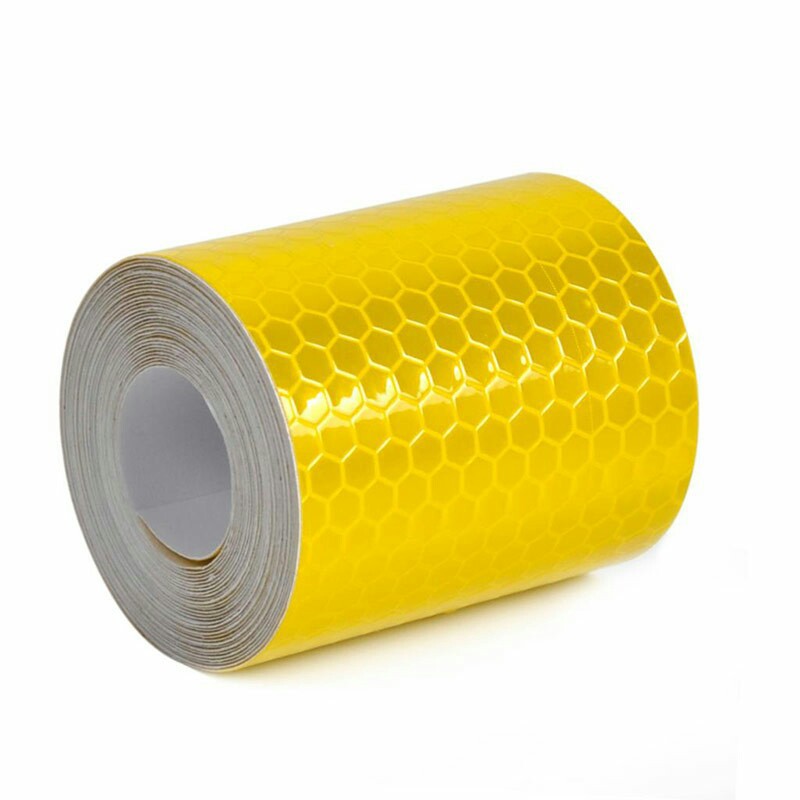 Cinta adhesiva reflectante para coche, de seguridad, cinta de advertencia impermeable, tira reflectora, pegatina protectora, película reflectante