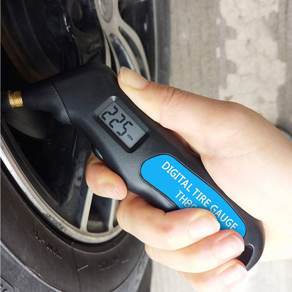 TH805 Digital Car Tire Tyre Air Pressure Gauge Meter LCD Display Manometer Barometers Tester for Car Truck Motorcycle Bike Test
