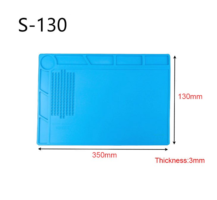 Isolatie Silicone Solderen Pad Mat S-170 S-160 S-150 S-140 Bureau Onderhoud Platform Voor Reparatie Station Wit Magnetische: S130