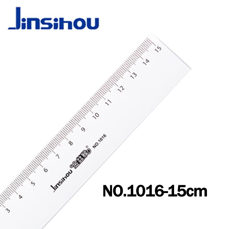 Jindsihou/Cokai/Deli Plastic Transparante Vierkante Heerser 15/20/30cm Meten Rechte Ruler Tool Student studie Meten Briefpapier: Jinsihou-1016-15cm