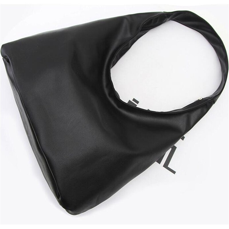 Women Girls Messenger Bags Black Soft PU Leather Hangbag Women Shoulder Bag Satchel Crossbody Tote Handbag Purse