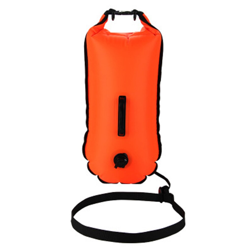 Inflatable Flotation Bag Life Swim Buoy PVC Waterproof Dry Bag Swimming Backpack Kayak Fishing Camping Hiking Rucksack: 28L Black 36x72cm