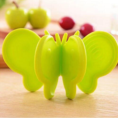 HOMETREE Creatieve Siliconen Isolatie Tegen Vlinder Clip Band Met Magneet Genomen Oven Verdikte Beschermen Keuken Tool H318: H318 Green