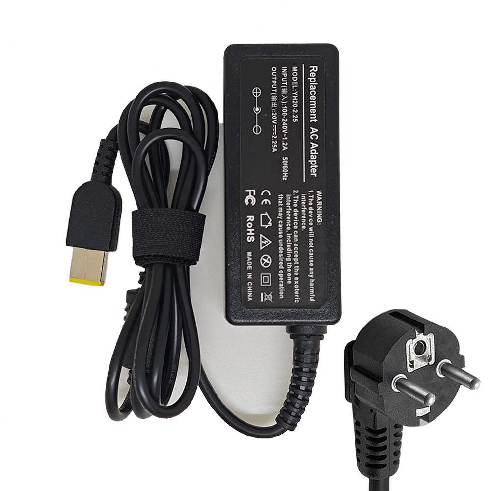 Laptop Charger 45W 20V 2.25A Slim Tip AC Adapter ADLX45NCC3A for Lenovo ThinkPad X230s X240 X240S X250 X260 X270 T440 T440S: Orange
