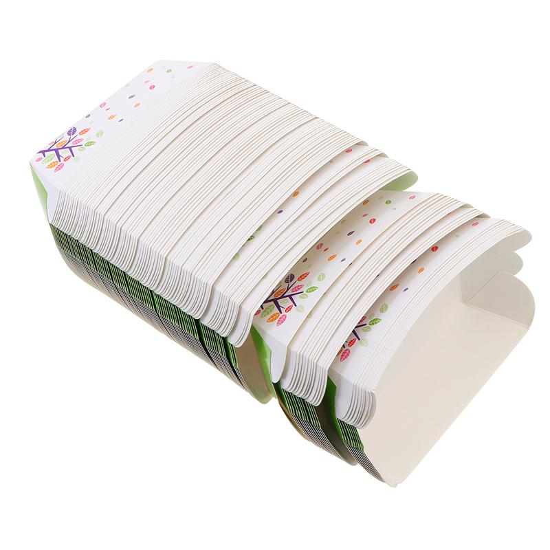 100Pcs Wegwerp Voedsel Dienblad Boot Vorm Papier Verpakking Box Snack Wikkelen Doos Gebakken Kip Dog Olie-proof Papier Dozen