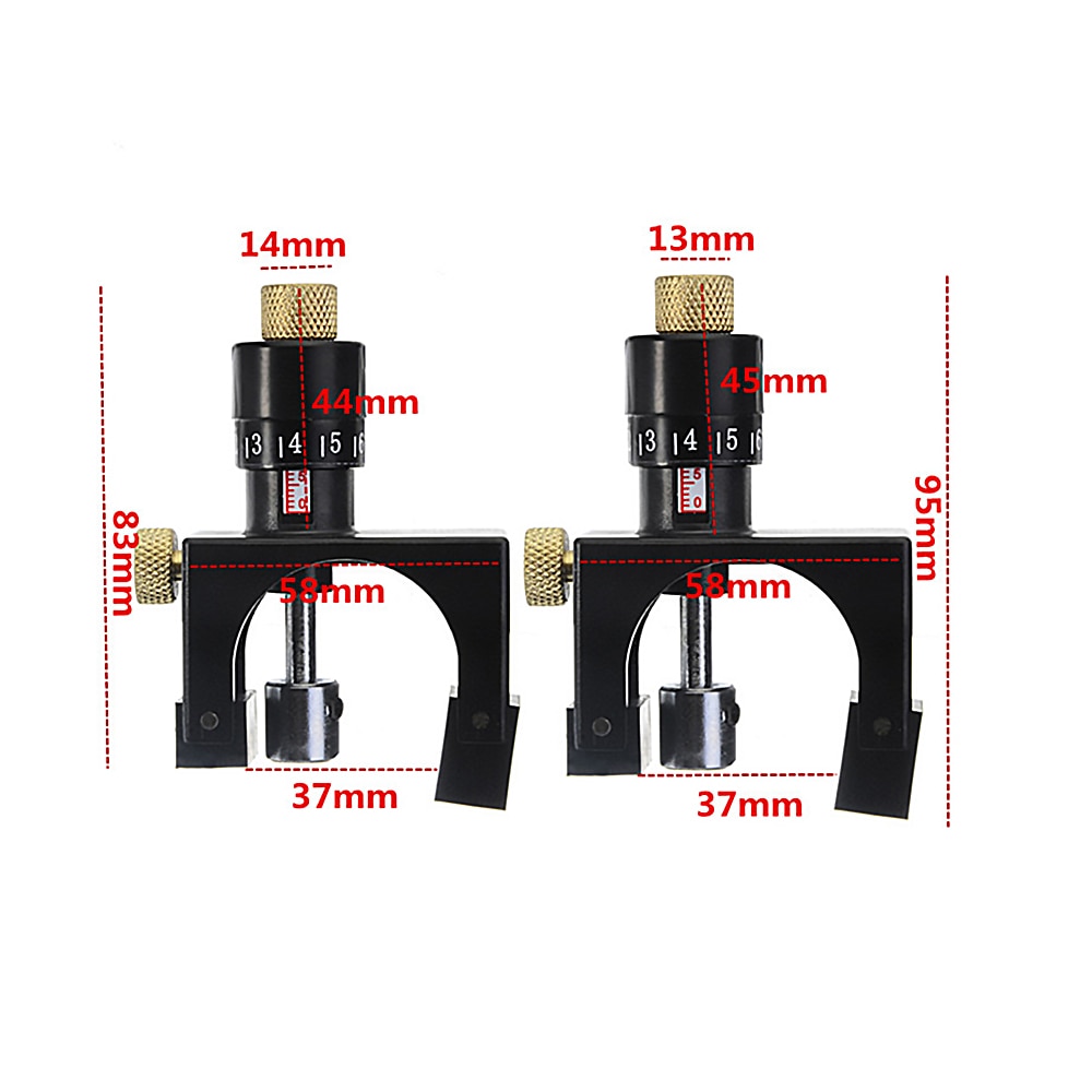 2Pcs Adjustment Wood Planer/Jointer Knife Setting Jig Magnetic Planer Blade Setting Jig Gauge Carpentry Woodworking Tools