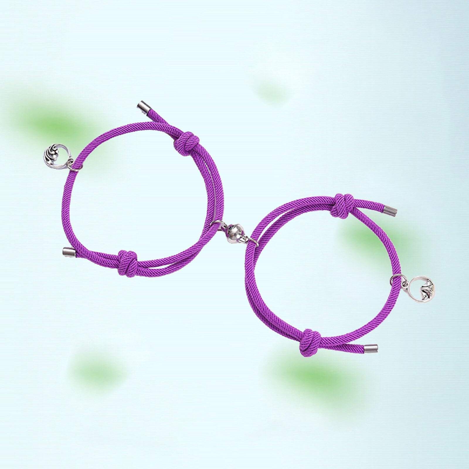 Liebhaber Passenden Armbinde Geflochtene Magnetische Abstand Armbinde Rosa: Violett