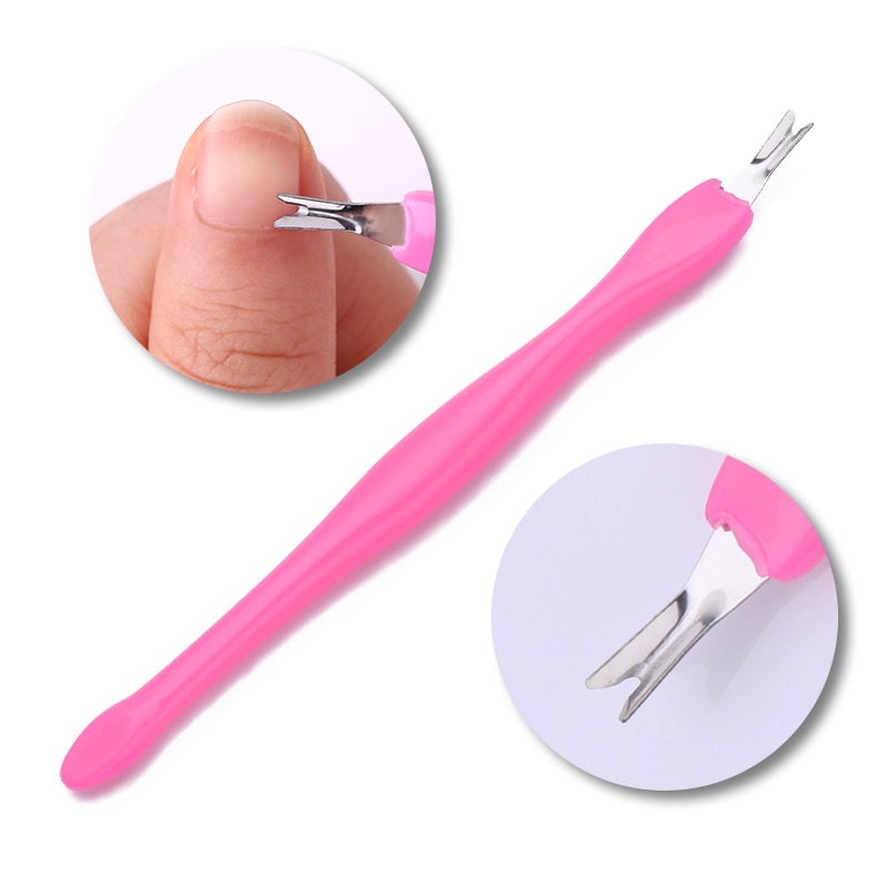 1Pc Tote Haut Entferner Nagel Kunst Gabel Häutchen Entferner Zange Pusher Trimmer Edelstahl Pedikübetreffend NäGel Pflege Nagel Werkzeuge