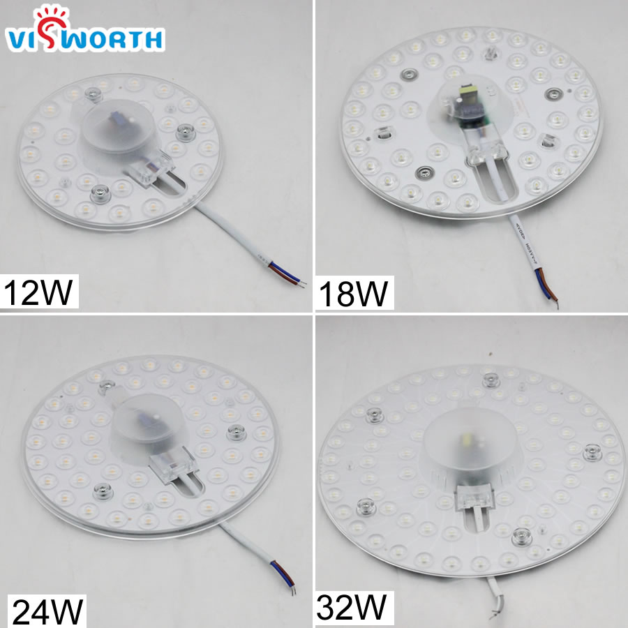 12W 18W 24W 32W LED Modul Dekoration SMD2835 AC 220V 240V LED Licht Mit draht Rund Lampe Beleuchtung Quelle Bequem