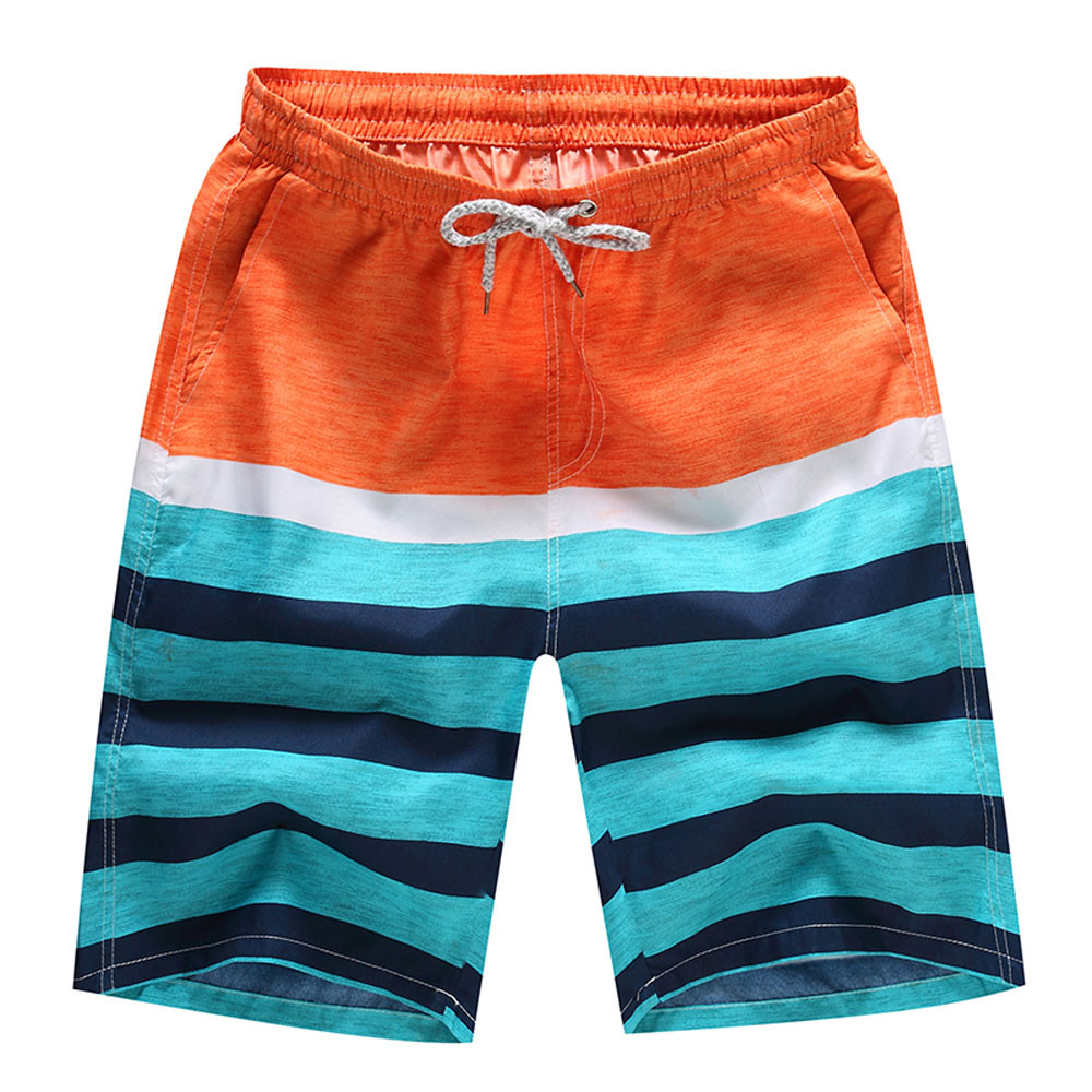 Pantalones cortos de baño con forro de malla para hombre, pantalones cortos Hawaianos para hombre, bañadores de baño de secado rápido para playa, surf, correr, natación, pantalones de Aguas # y4: Naranja / XL