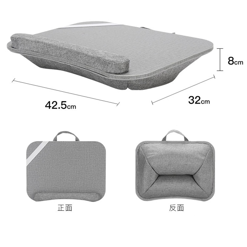 Multifunction Knee Table Laptop Desk for 15 Inch Computer Tablet Portable Outdoor Headrest Office Nap Pillow: Default Title