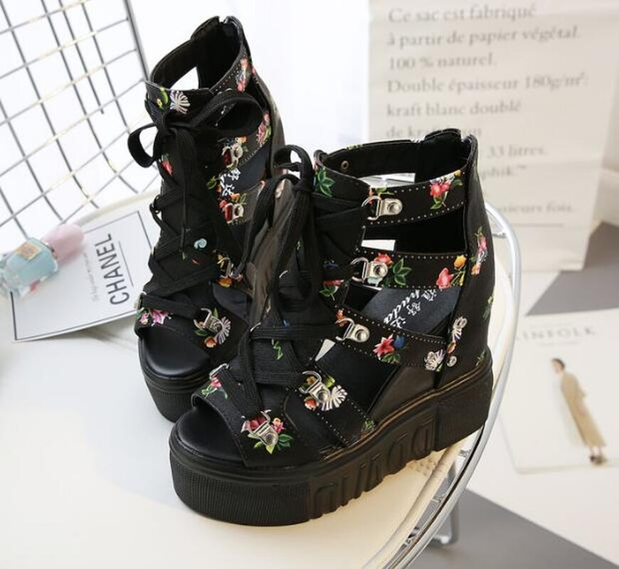 2020 schoenen dames sandalen zomer plateau sandalen wedges rits dikke bodem casual dames schoenen hoge hakken sandalen