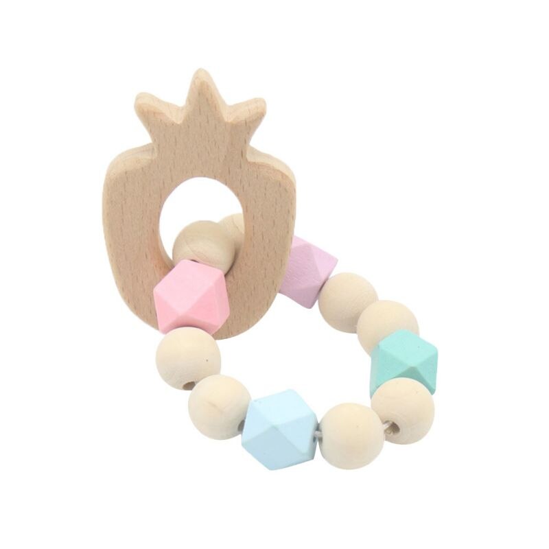 Baby Bijtring Armband Molaire Stok Niet Giftig Silicone Bite Stok Leuke Cartoon Patroon Speelgoed: C