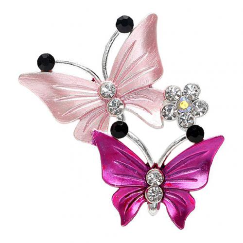 SchöNe Auto Dual Schmetterling Luft Auslauf Lufterfrischer Parfüm Clip Aroma Diffusor Dekoration Auto-Styling Auto Zubehör Duft: Rose Rosa