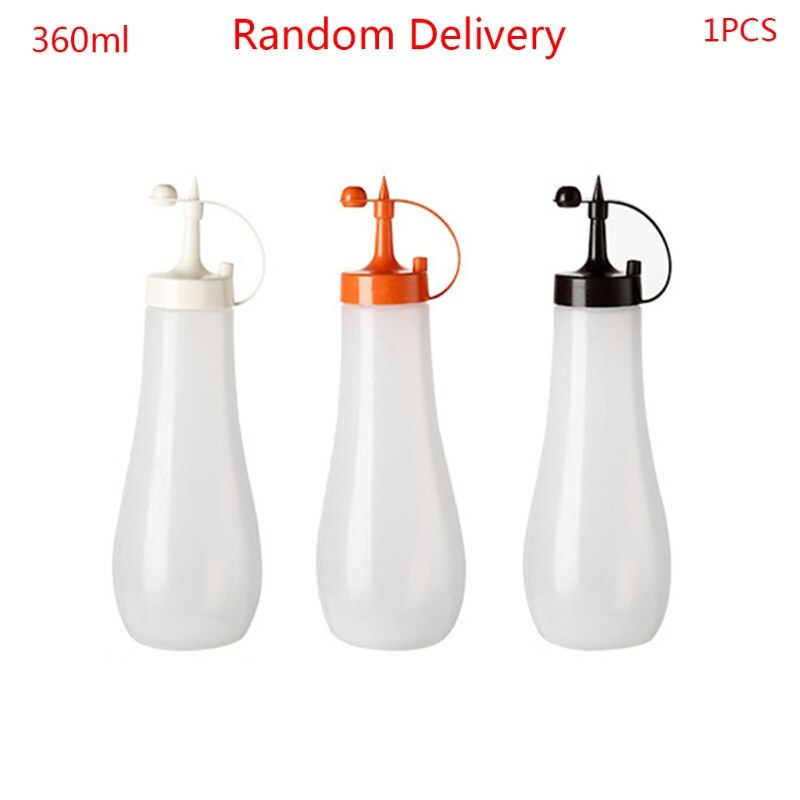 250/360/480/720ml Condiment Squeeze Bottle Creamy Salad Dressing Vinegar Oil Ketchup Condiment Dispenser Kitchen Gadget: 360 ml