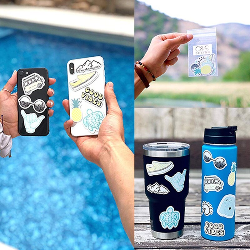 10pcs/set Stickers For Water Bottles Cute Waterproof Perfect For Laptop Car Phones Home Decoration Stickers & Posters Cute